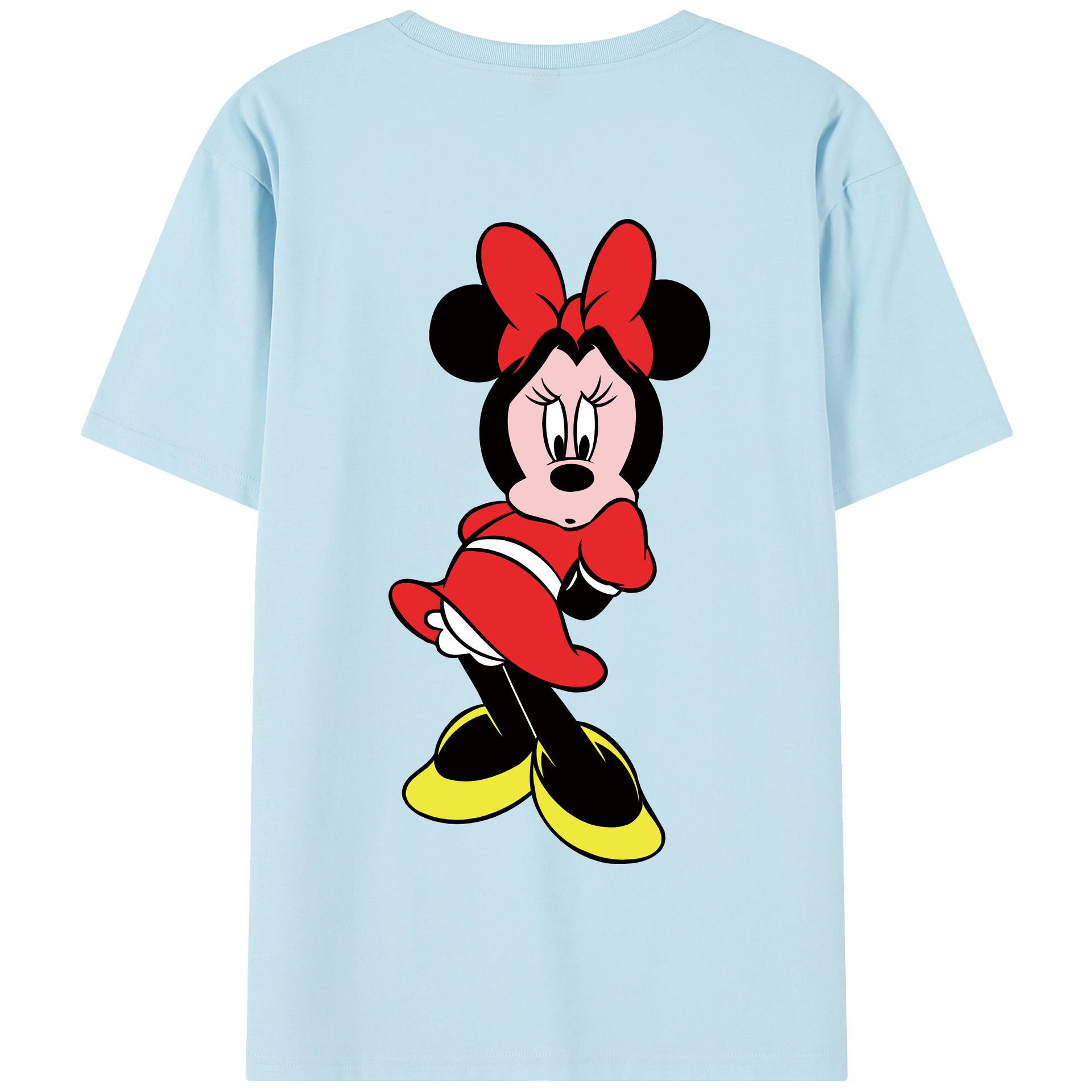 ミッキーマウス Mickey Mouse 綿100％半袖Tシャツ（背面プリント）